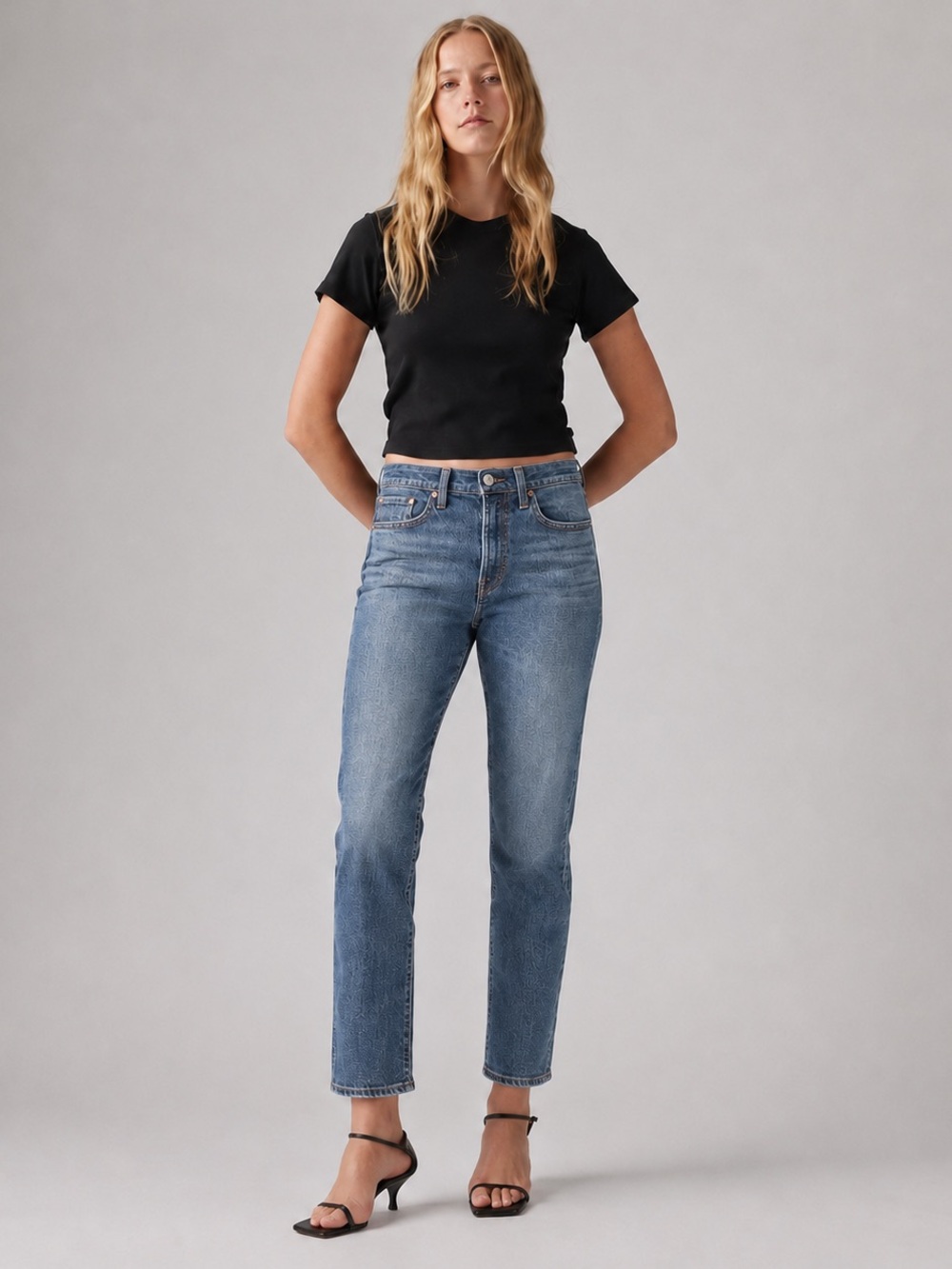 Levi’s Wedgie Straight Jeans 29 Medium Wash High Rise W29 L28 Stretch Denim